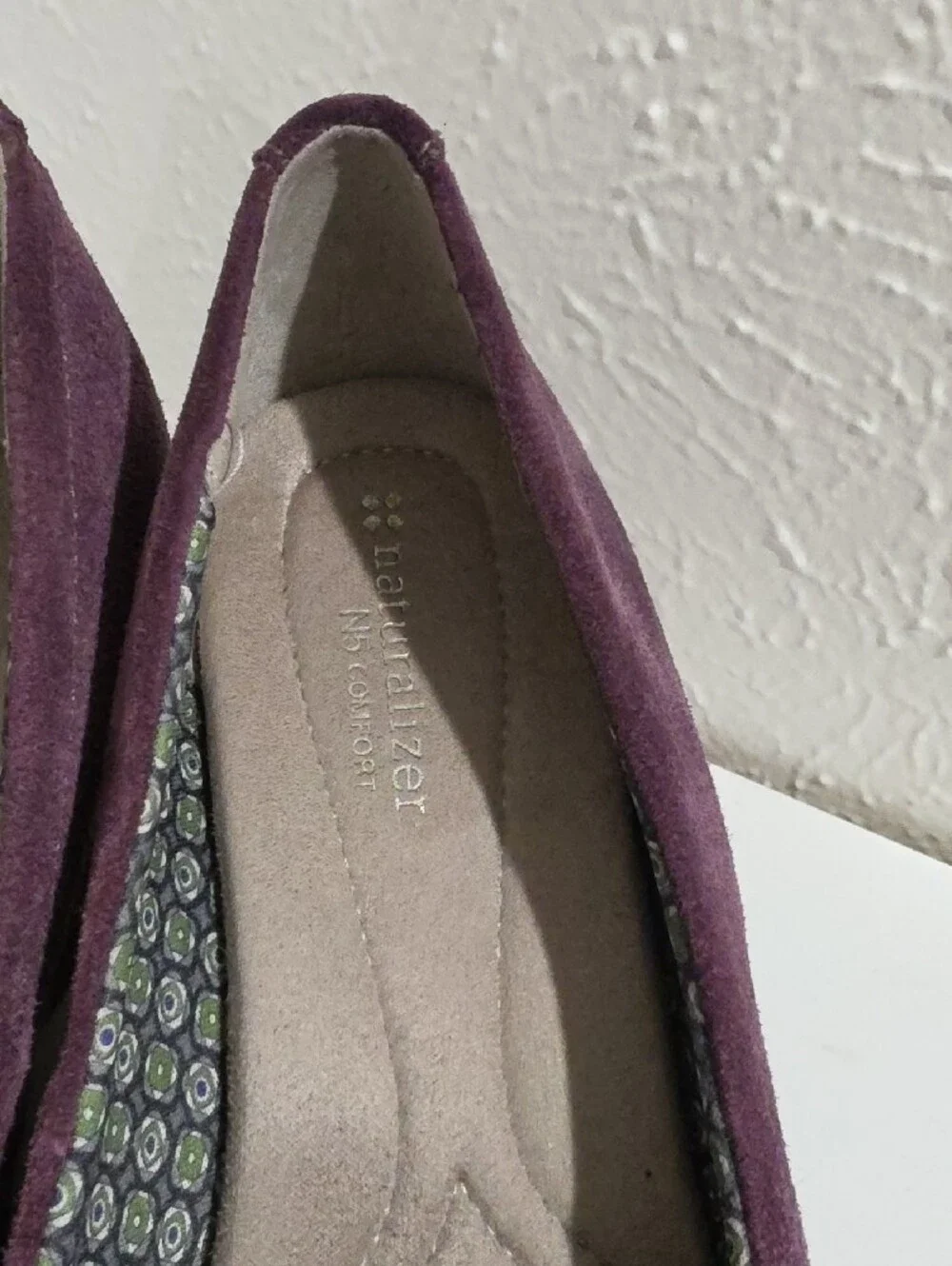 Naturalizer Purple Suede Wedge Loafers